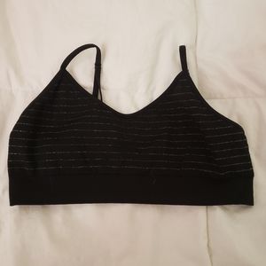 Girls black crop top size 10